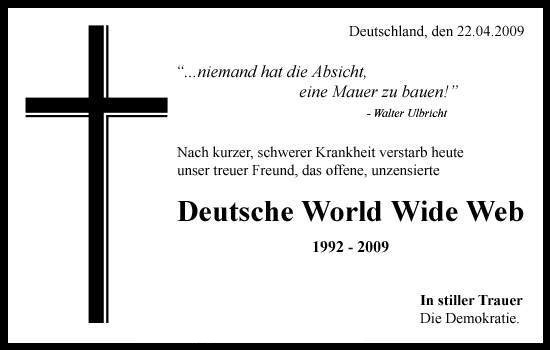 todesanzeige www